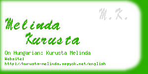 melinda kurusta business card